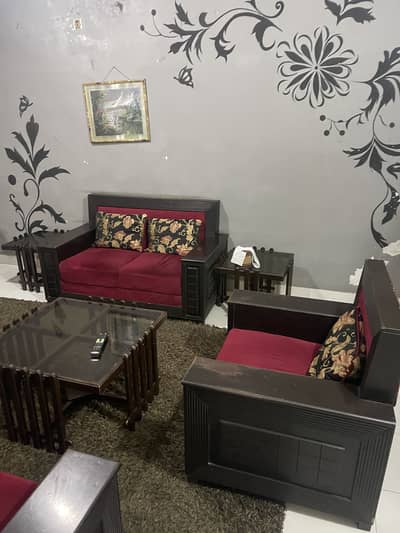 1 2 and 3 seater sofa set and 3 tables for sale urgent