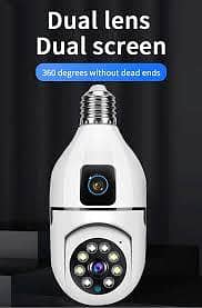 dual lens wifi bulb camera