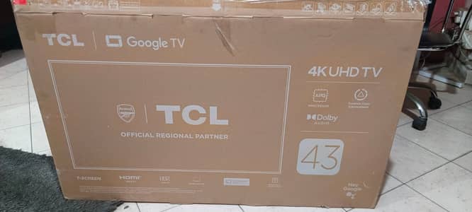 TCL 43 Inch 4K UHD LED TV For Sale With Box & All Accessories