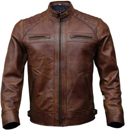 brown leather jacket for mans