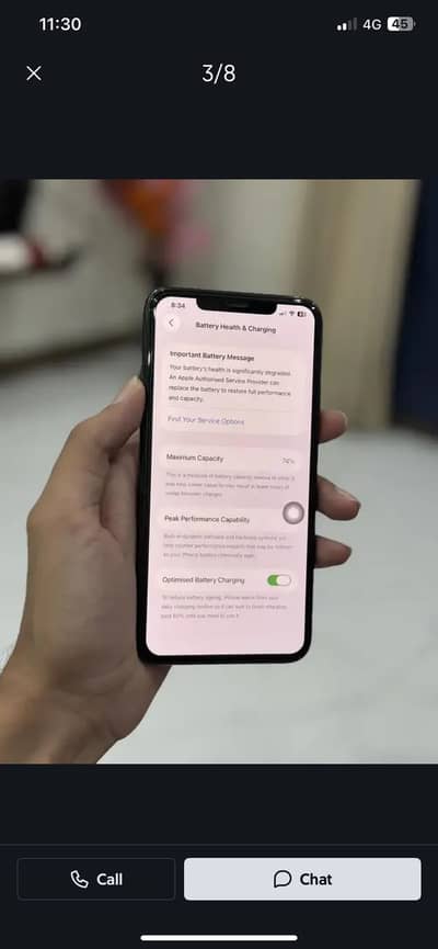 Iphone 11 pro max 256 GB pta Approved 74 batttey health