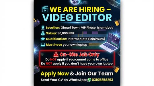 Video Editor job