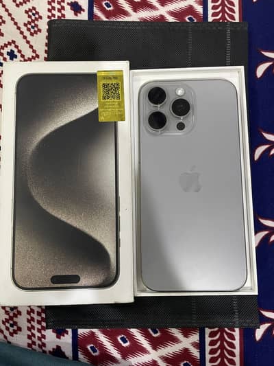 iPhone 15 Pro Max 256GB – PTA Approved (Physical SIM + eSIM) box