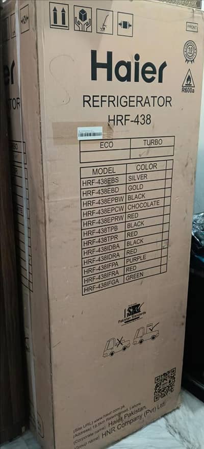 Haier HRF 438 IDRA Refrigerator Unused Full Size
