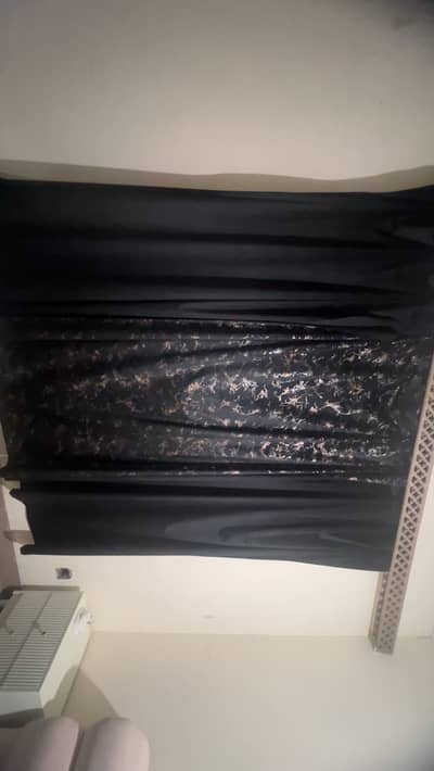 Velvet black brand new curtains