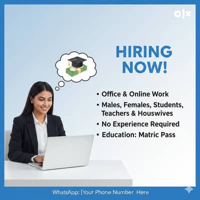 Office & Online Staff Required | Male/Female | No Experience Needed