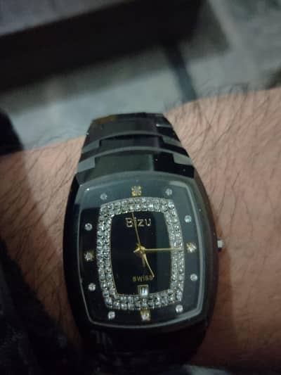 Brand New Bizu Swiss Watch – Black Tungsten Steel