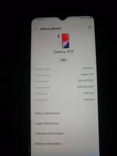 Samsung A13 non pta