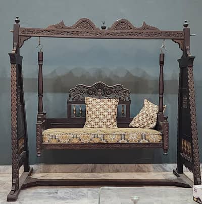 Handcrafted wooden Jhula (swing)