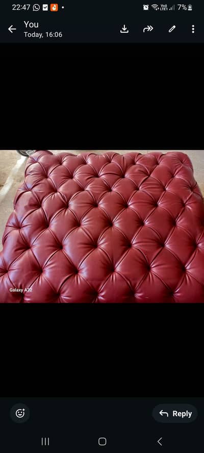 Premium leather large ottoman coffee table for sale