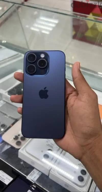 IPhone 15 pro non pta fu blue titanium with box (original)