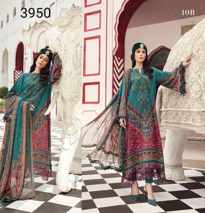 Maria B embroidered lawn 3 piece unstitched
