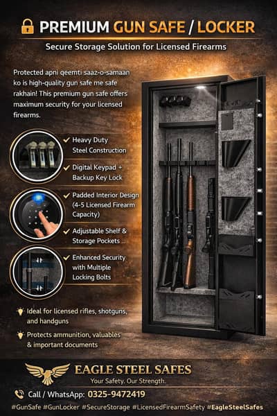 GUN SAFE FIREPROOF SAFE LOCKER CASH LOCKER DIGITAL LOCKER STEEL LOCKER