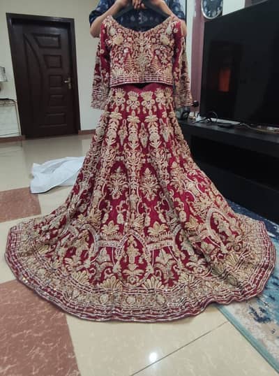 Heavy Maroon Bridal Lehenga