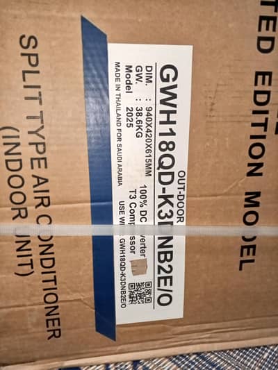 GREE SPLIT NEW AC MADE IN THAILAND T3 COMPRESSOR AMPARE LOCK 1.5 TONE