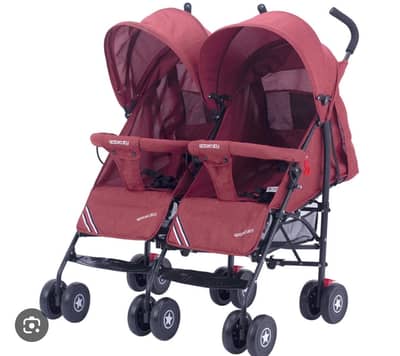 Double seat stroller
