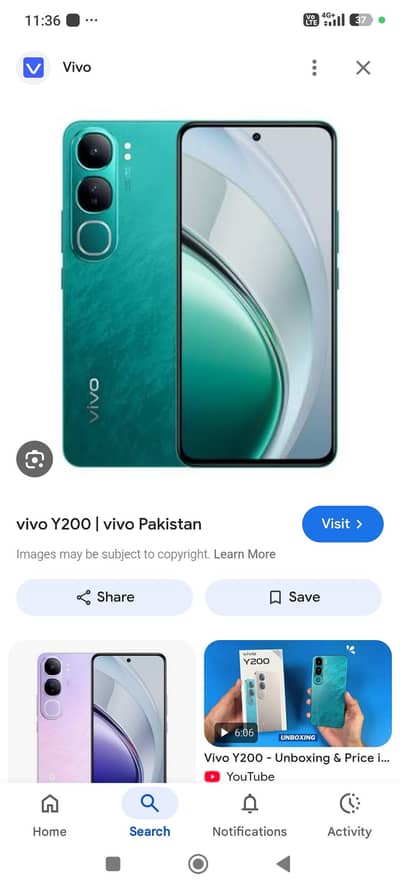 Vivo y200 complete box 9/10 condition green colour fix price no less