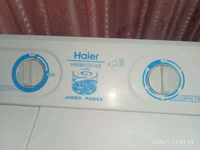 Haier washing machine twin tub model number HWM -120AS JUMBO POWER