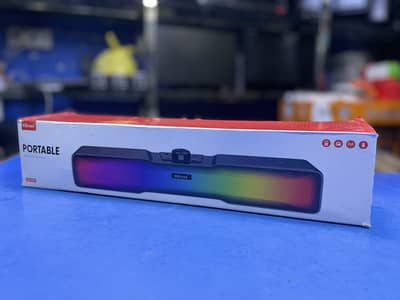 KBroad Portable Wireless Bluetooth Speaker with RGB Lights | USB/TF/FM
