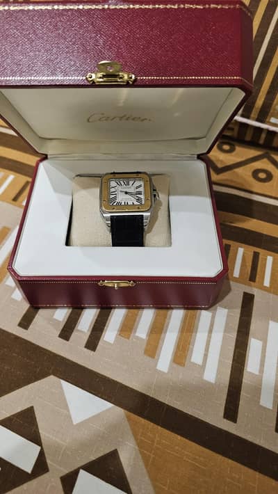 Cartier Santos 100 Automatic Steel & Gold original bought from london