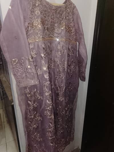 Organza long frok 3 piece