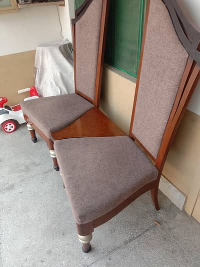 Bedroom chairs with table setting