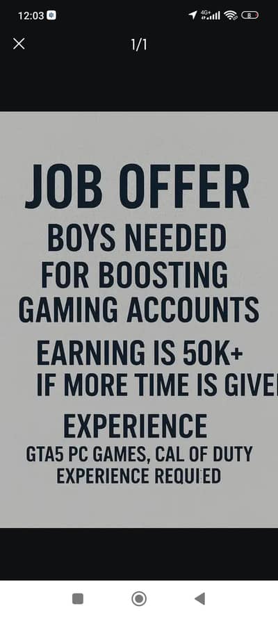 hardworking boys are neended