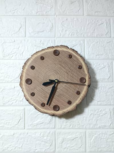 Original Handmade Wooden Wall Clock for Sale