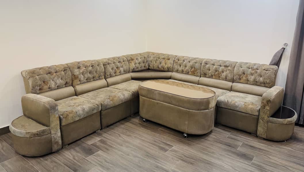 L shape sofa set 0