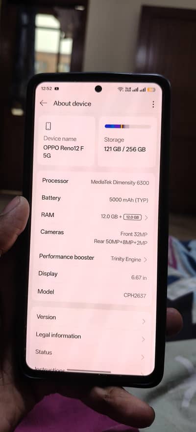 Oppo Reno 12f 5g 12/256 GB Full Box