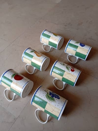 Six Piece Juice Mugs For Sale