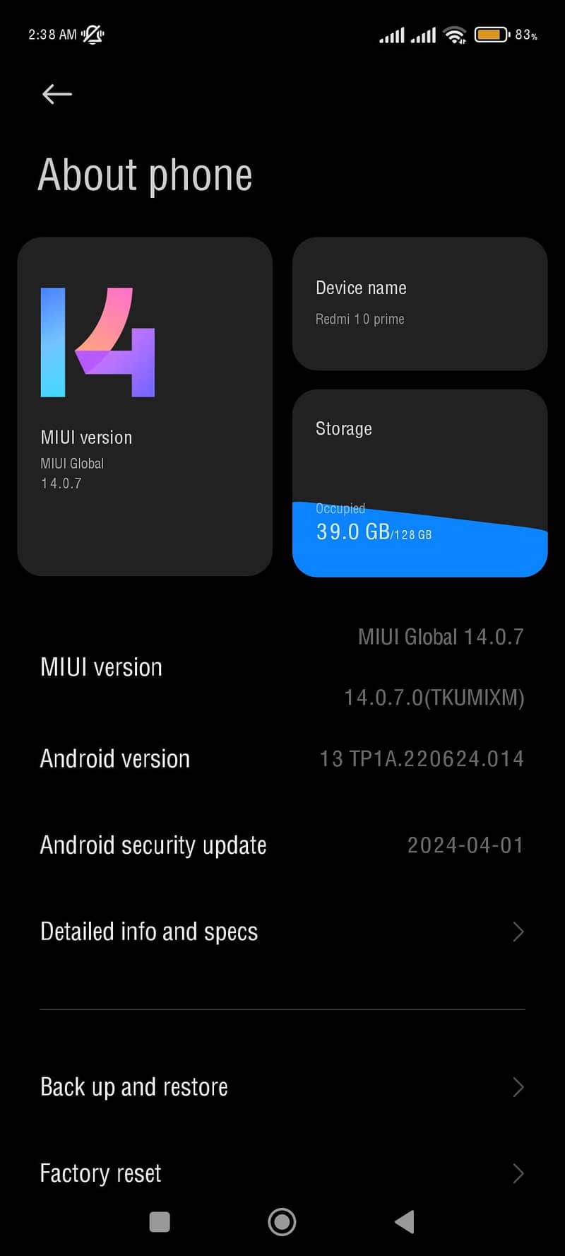 spatial additional  redmi 10 6