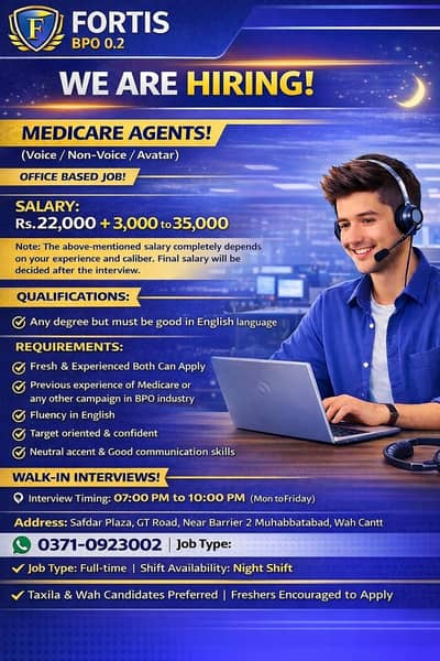 Call Center job Available in Wah can't Taxila Avatar Voice non voice