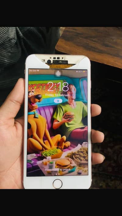 Iphone 6splus finger fail glass crack