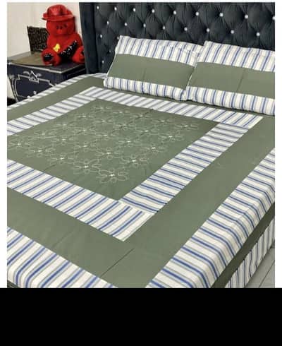 Elegant Grey Double Bed Sheet Set with Pillow Covers