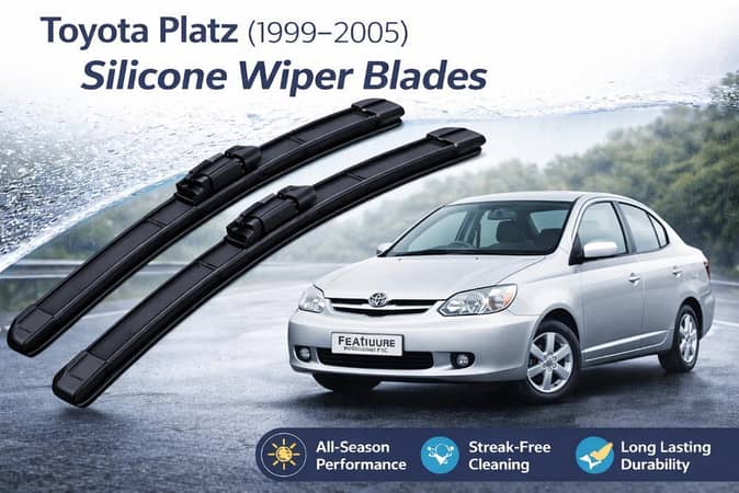 Toyota Platz (1999–2005) Premium Silicone Wiper Blades | All-Weather | Smooth & Silent Performance