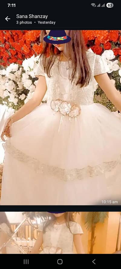 beautiful white net maxi