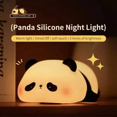 Cute Panda Night Light - Soft Silicone Room Decor Lamp