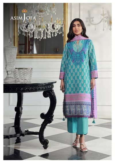 New Asim Jofa Unstitched -SS Collection House of Brands