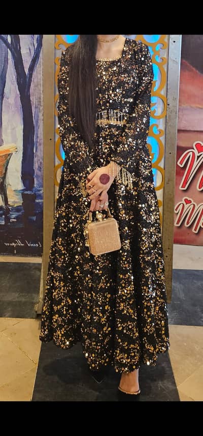 Imported Cloth Maxi with upper jacket