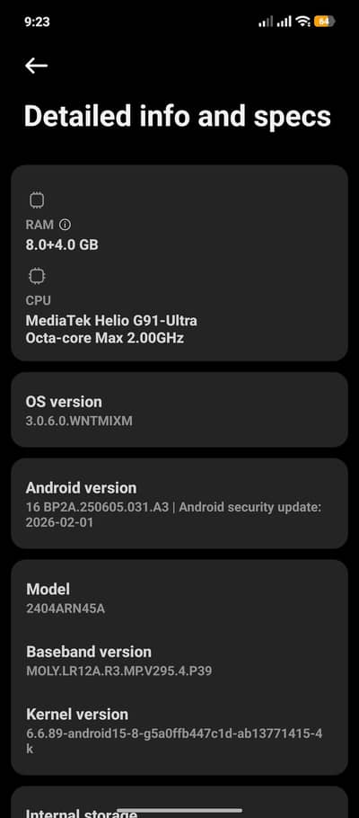 Xiaomi Redmi 13. Sandy Gold colour. 128GB, 8+4GB