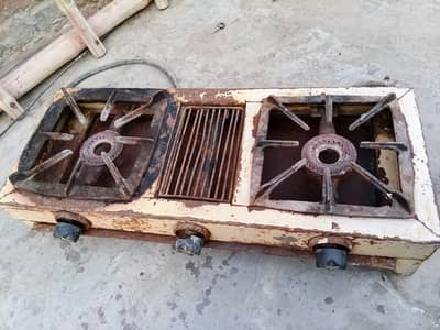 Double burner gas stove