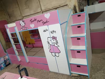 Bunk bed | Kid wooden bunker bed | Baby Double | Triple | Furniture