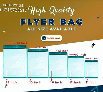 flyers & zipper Bag available with printing