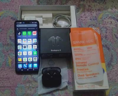 Tecno Spark 40c  4+4 ram 128gb  Storage