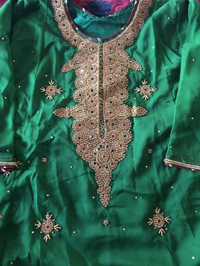 Full size shirt nug kadhai made frock