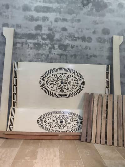 Double Bed set with accessories without side tables