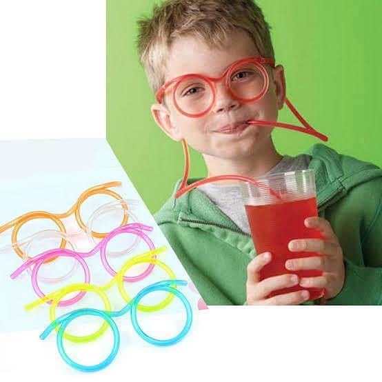 Kids Glasses-Shape Straw Sipper