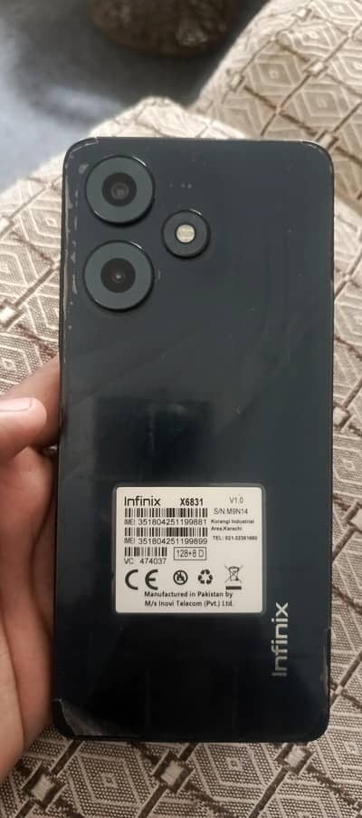 infinix hot 30 8+8/128 complete box charger