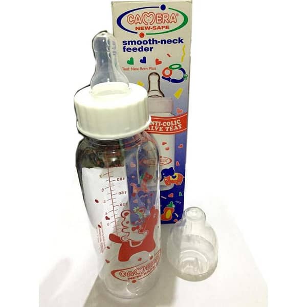 Camera Smooth Neck Feeder with Air Valve Teat (BPA-Free) 250 ml / 9 oz